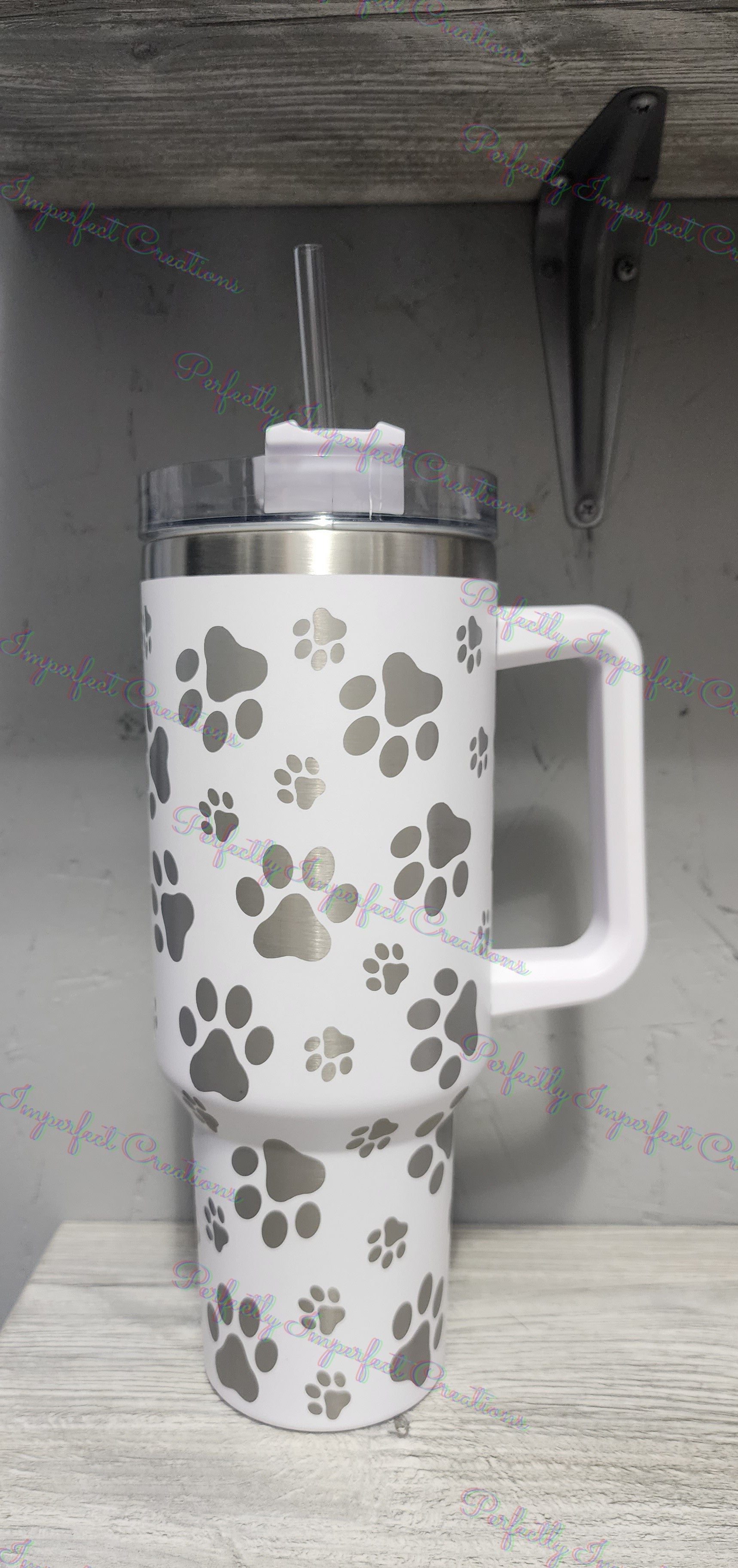 Paws and Reflect - Yoga with Dogs - 40oz Tumbler with Handle