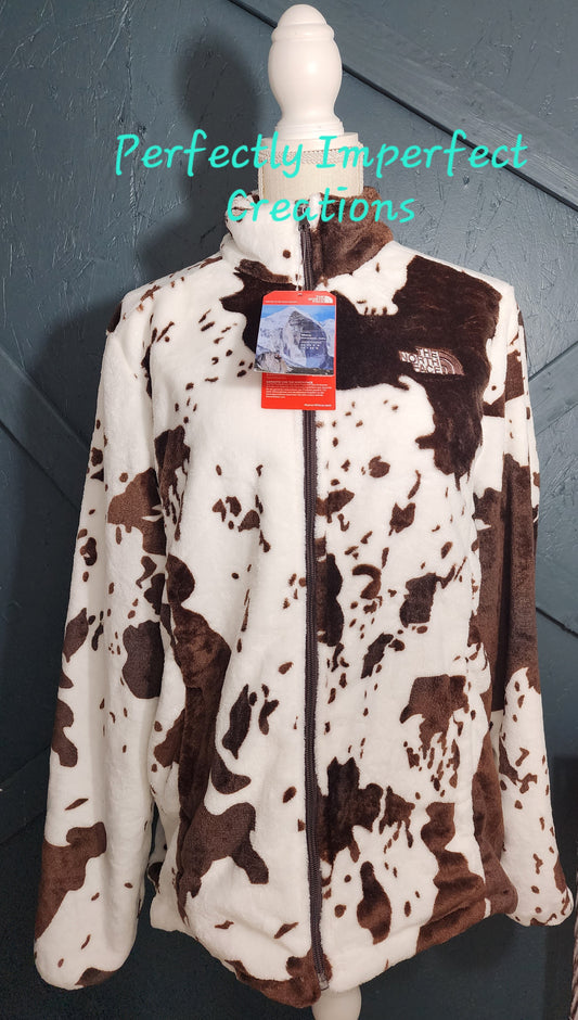 Cow print The North Face Fleece Jacket